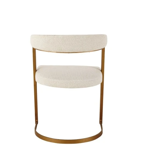 Maisons Du Monde Fauteuils Fauteuil écru Chiné Et Métal Coloris Laiton 5 Maisons Du Monde Fauteuils Fauteuil écru Chiné Et Métal Coloris Laiton – Image 5