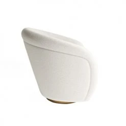 Potiron Paris Fauteuils Fauteuil Effet Laine Bouclée Et Laiton -Fauteuils, poufs et repose-pieds Soldes fauteuil effet laine bouclee et laiton 3