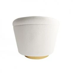 Potiron Paris Fauteuils Fauteuil Effet Laine Bouclée Et Laiton -Fauteuils, poufs et repose-pieds Soldes fauteuil effet laine bouclee et laiton 4