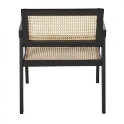 Maisons Du Monde Fauteuils Fauteuil En Bois De Hêtre Noir Cannage En Rotin -Fauteuils, poufs et repose-pieds Soldes fauteuil en bois de hetre noir cannage en rotin 1000 8 7 219070 3