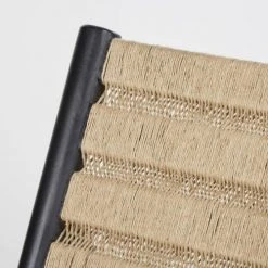 Maisons Du Monde Fauteuils Fauteuil En Bois De Manguier Noir Et Sisal -Fauteuils, poufs et repose-pieds Soldes fauteuil en bois de manguier noir et sisal 1000 2 2 225830 4