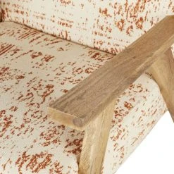 Maisons Du Monde Fauteuils Fauteuil En Coton Façon Tapisserie Multicolore Et Bois De Manguier -Fauteuils, poufs et repose-pieds Soldes fauteuil en coton facon tapisserie multicolore et bois de manguier 1000 16 33 219588 3