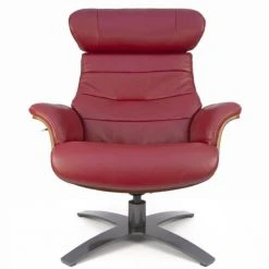 My New Design Fauteuils Fauteuil En Cuir Et Bois Chêne Naturel - Cuir Rouge 9 My New Design Fauteuils Fauteuil En Cuir Et Bois Chêne Naturel - Cuir Rouge -Fauteuils, poufs et repose-pieds Soldes fauteuil en cuir et bois chene naturel cuir rouge 3