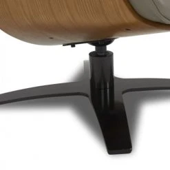 My New Design Fauteuils Fauteuil En Cuir Et Bois Chêne Naturel - Cuir Taupe -Fauteuils, poufs et repose-pieds Soldes fauteuil en cuir et bois chene naturel cuir taupe 5