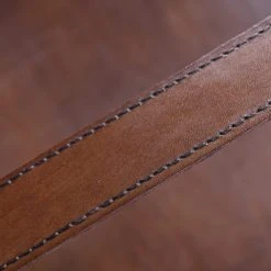 MOYCOR Fauteuils Fauteuil En Cuir Et Bois Marron -Fauteuils, poufs et repose-pieds Soldes fauteuil en cuir et bois marron 4