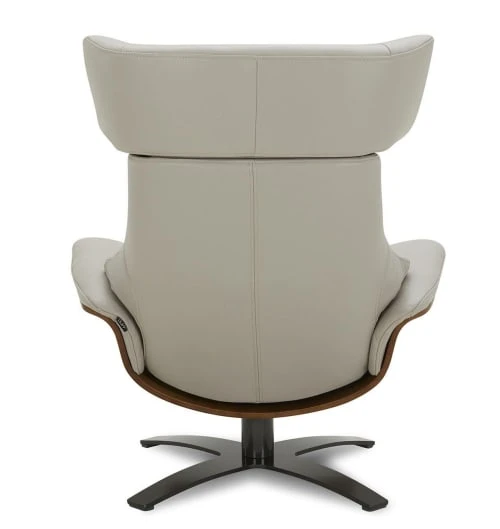 My New Design Fauteuils Fauteuil En Cuir Et Chêne Naturel - Cuir Gris 3 My New Design Fauteuils Fauteuil En Cuir Et Chêne Naturel - Cuir Gris – Image 3