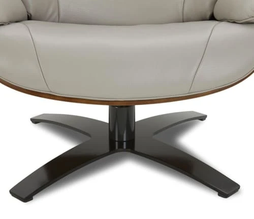 My New Design Fauteuils Fauteuil En Cuir Et Chêne Naturel - Cuir Gris 5 My New Design Fauteuils Fauteuil En Cuir Et Chêne Naturel - Cuir Gris – Image 5