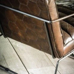 Maisons Du Monde Fauteuils Fauteuil En Cuir Marron -Fauteuils, poufs et repose-pieds Soldes fauteuil en cuir marron 1000 11 30 155748 6