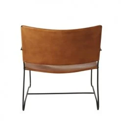 Maisons Du Monde Fauteuils Fauteuil En Cuir Marron -Fauteuils, poufs et repose-pieds Soldes fauteuil en cuir marron 1000 2 10 199106 3