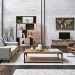 Maisons Du Monde Fauteuils Fauteuil En Cuir Marron -Fauteuils, poufs et repose-pieds Soldes fauteuil en cuir marron 1000 6 1 175973 11