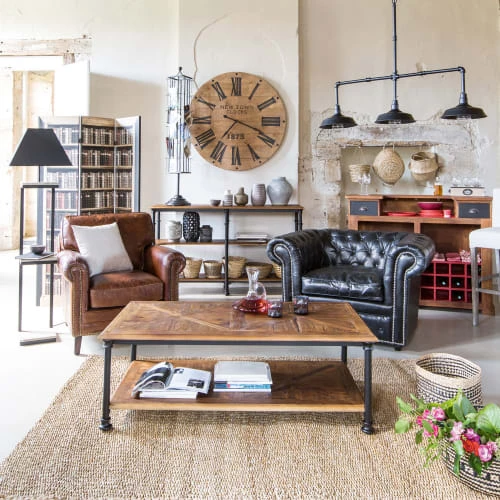 Maisons Du Monde Fauteuils Fauteuil En Cuir Marron Effet Vieilli 4 Maisons Du Monde Fauteuils Fauteuil En Cuir Marron Effet Vieilli – Image 4