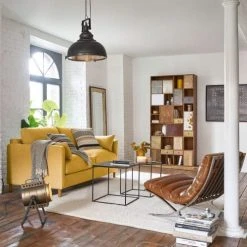 Maisons Du Monde Fauteuils Fauteuil En Cuir Marron Effet Vieilli -Fauteuils, poufs et repose-pieds Soldes fauteuil en cuir marron effet vieilli 1000 12 38 228900 3