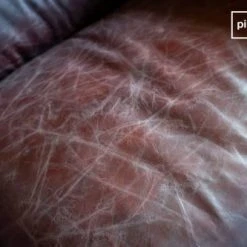 PIB Fauteuils Fauteuil En Cuir Pleine Fleur Rouge Marsala -Fauteuils, poufs et repose-pieds Soldes fauteuil en cuir pleine fleur rouge marsala 4