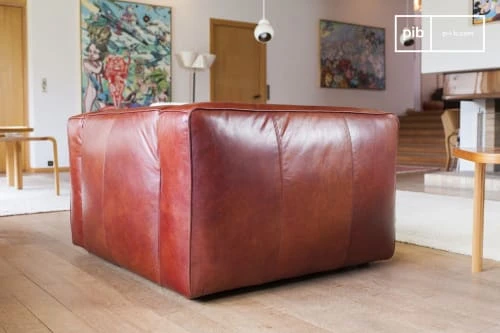 PIB Fauteuils Fauteuil En Cuir Rouge 4 PIB Fauteuils Fauteuil En Cuir Rouge – Image 4