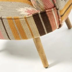 Maisons Du Monde Fauteuils Fauteuil En Kilim Multicolore -Fauteuils, poufs et repose-pieds Soldes fauteuil en kilim multicolore 1000 0 10 175695 3