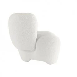 Potiron Paris Fauteuils Fauteuil En Laine Bouclée écrue -Fauteuils, poufs et repose-pieds Soldes fauteuil en laine bouclee ecrue 4