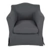 Maisons Du Monde Fauteuils Fauteuil En Lin Froissé Gris Anthracite