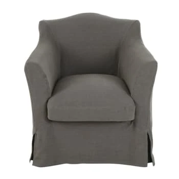 Maisons Du Monde Fauteuils Fauteuil En Lin Ivoire Effet Vieilli 5 Maisons Du Monde Fauteuils Fauteuil En Lin Ivoire Effet Vieilli – Image 5