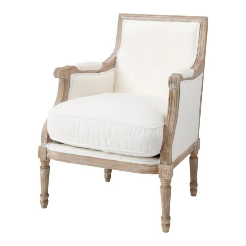 Maisons Du Monde Fauteuils Fauteuil En Lin Ivoire 1 Maisons Du Monde Fauteuils Fauteuil En Lin Ivoire