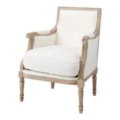 Maisons Du Monde Fauteuils Fauteuil En Lin -Fauteuils, poufs et repose-pieds Soldes fauteuil en lin ivoire casanova 1000 0 23 132617 1