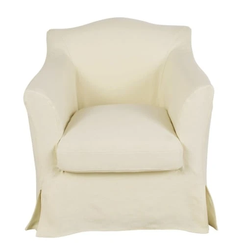 Maisons Du Monde Fauteuils Fauteuil En Lin Ivoire Effet Vieilli 1 Maisons Du Monde Fauteuils Fauteuil En Lin Ivoire Effet Vieilli