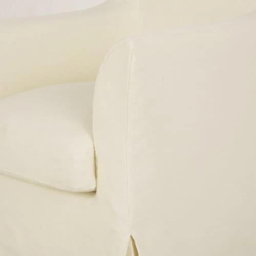 Maisons Du Monde Fauteuils Fauteuil En Lin Ivoire Effet Vieilli 3 Maisons Du Monde Fauteuils Fauteuil En Lin Ivoire Effet Vieilli – Image 3