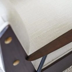 Tikamoon Fauteuils Fauteuil En Mindi Et Tissu -Fauteuils, poufs et repose-pieds Soldes fauteuil en mindi et tissu 2