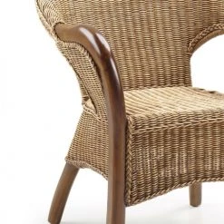 MOYCOR Fauteuils Fauteuil En Rotin Et Bois Marron -Fauteuils, poufs et repose-pieds Soldes fauteuil en rotin et bois marron 2