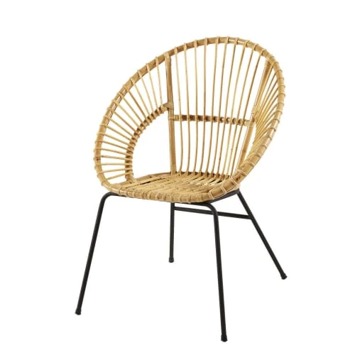 Maisons Du Monde Fauteuils Et Poufs Enfant Fauteuil En Rotin Et Métal Noir 1 Maisons Du Monde Fauteuils Et Poufs Enfant Fauteuil En Rotin Et Métal Noir