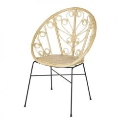 Maisons Du Monde Fauteuils Fauteuil En Rotin Et Métal Noir