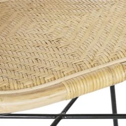 Maisons Du Monde Fauteuils Fauteuil En Rotin Et Métal Noir -Fauteuils, poufs et repose-pieds Soldes fauteuil en rotin et metal noir 1000 14 15 222153 4