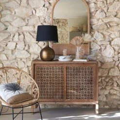 Maisons Du Monde Fauteuils Fauteuil En Rotin Et Métal Noir -Fauteuils, poufs et repose-pieds Soldes fauteuil en rotin et metal noir 1000 14 15 222153 6