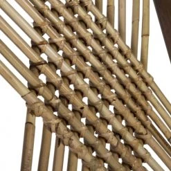 MOYCOR Fauteuils Fauteuil En Rotin Marron Et Polyester Beige -Fauteuils, poufs et repose-pieds Soldes fauteuil en rotin marron et polyester beige 4