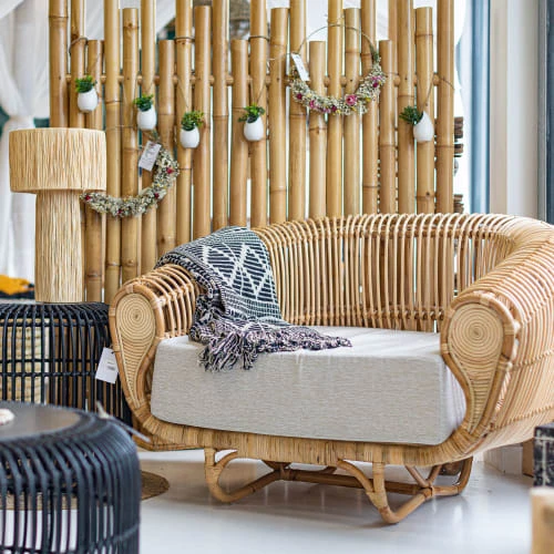 HYDILE Fauteuils Fauteuil En Rotin Naturel 2 HYDILE Fauteuils Fauteuil En Rotin Naturel – Image 2