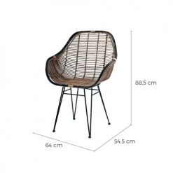 Rendez Vous Déco Fauteuils Fauteuil En Rotin Naturel Foncé -Fauteuils, poufs et repose-pieds Soldes fauteuil en rotin naturel fonce 3