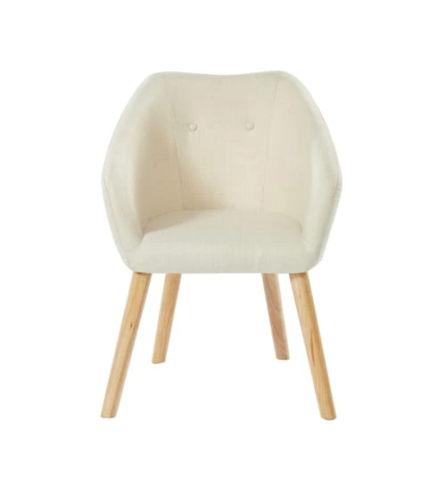 Baita Fauteuils Fauteuil En Tissu 1 Place Blanc Crème 3 Baita Fauteuils Fauteuil En Tissu 1 Place Blanc Crème – Image 3