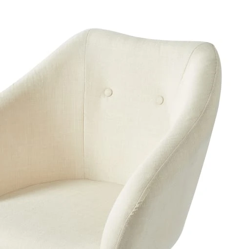 Baita Fauteuils Fauteuil En Tissu 1 Place Blanc Crème 4 Baita Fauteuils Fauteuil En Tissu 1 Place Blanc Crème – Image 4
