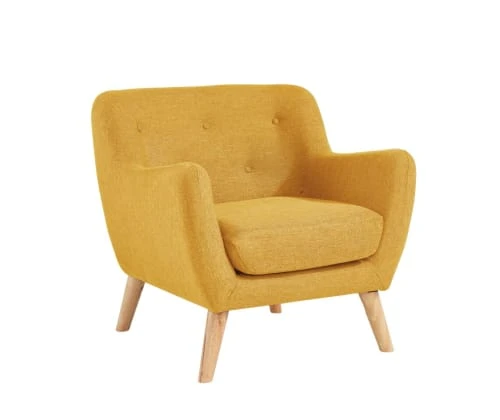 Baita Fauteuils Fauteuil En Tissu 1 Place Jaune 3 Baita Fauteuils Fauteuil En Tissu 1 Place Jaune – Image 3