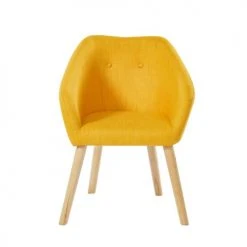 Baita Fauteuils Fauteuil En Tissu 1 Place Jaune -Fauteuils, poufs et repose-pieds Soldes fauteuil en tissu 1 place jaune 9