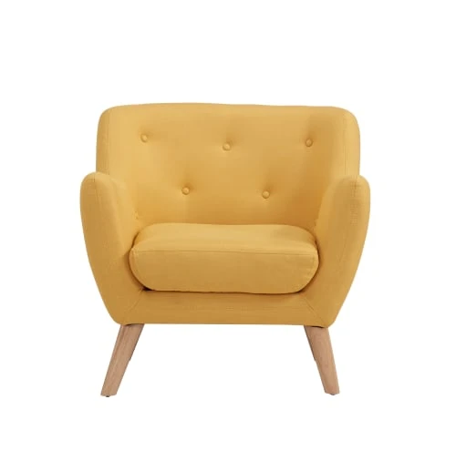 Baita Fauteuils Fauteuil En Tissu 1 Place Jaune 1 Baita Fauteuils Fauteuil En Tissu 1 Place Jaune