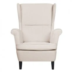 Beliani Fauteuils Fauteuil En Tissu Beige Clair -Fauteuils, poufs et repose-pieds Soldes fauteuil en tissu beige clair 2