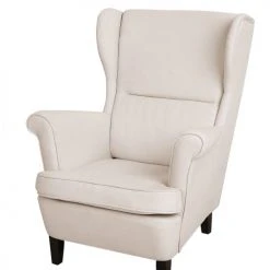 Beliani Fauteuils Fauteuil En Tissu Beige Clair -Fauteuils, poufs et repose-pieds Soldes fauteuil en tissu beige clair 5