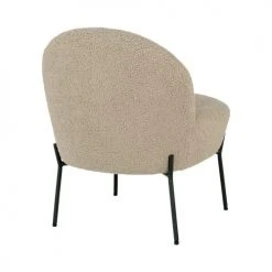 House Nordic Fauteuils Fauteuil En Tissu Bouclette Et Métal Sable -Fauteuils, poufs et repose-pieds Soldes fauteuil en tissu bouclette et metal sable 4