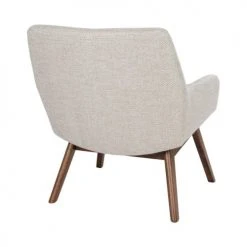 House Nordic Fauteuils Fauteuil En Tissu Et Pieds En Bois Naturel Ecru -Fauteuils, poufs et repose-pieds Soldes fauteuil en tissu et pieds en bois naturel ecru 4