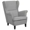 Beliani Fauteuils Fauteuil En Tissu Gris