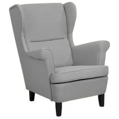 Beliani Fauteuils Fauteuil En Tissu Gris