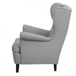 Beliani Fauteuils Fauteuil En Tissu Gris -Fauteuils, poufs et repose-pieds Soldes fauteuil en tissu gris 9
