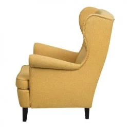 Beliani Fauteuils Fauteuil En Tissu Jaune -Fauteuils, poufs et repose-pieds Soldes fauteuil en tissu jaune 15