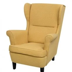 Beliani Fauteuils Fauteuil En Tissu Jaune -Fauteuils, poufs et repose-pieds Soldes fauteuil en tissu jaune 17