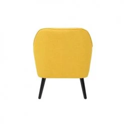 Beliani Fauteuils Fauteuil En Tissu Jaune -Fauteuils, poufs et repose-pieds Soldes fauteuil en tissu jaune 5